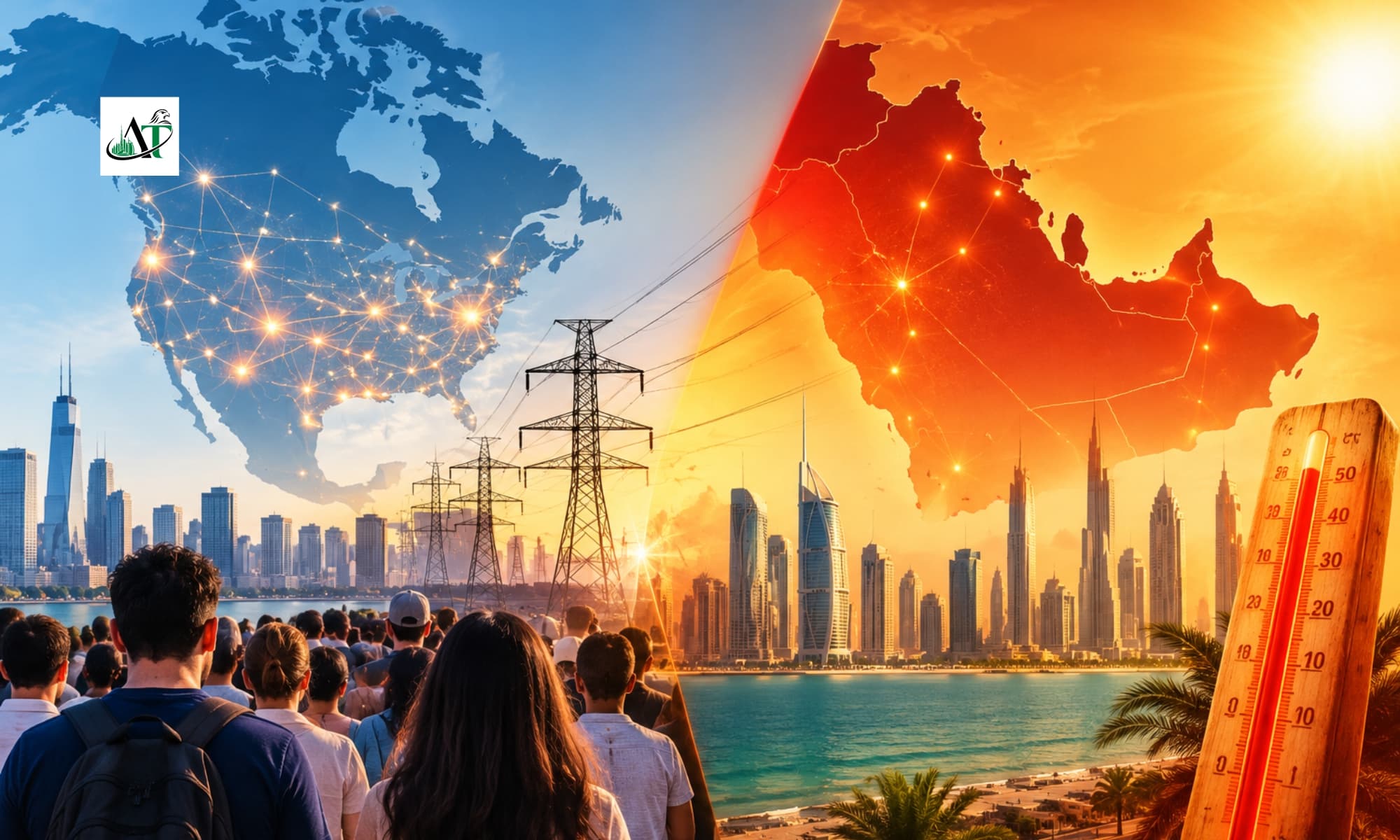Grid Strain Just Hit 100 Million People in North America. In the Gulf, the Same Collision Is Coming Faster — and Hotter.